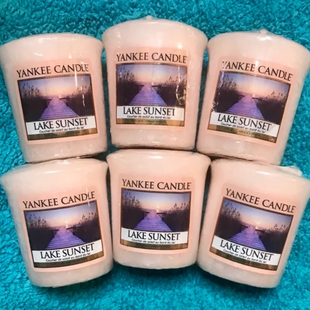 Yankee Candle Lake Sunset Votive sampler lot bundle fresh clean NOS DISCONTINUED
